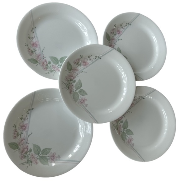 Set of Five (5) Corelle by Corning-ware Veranda 7.25” Bread Plates - Picture 3 of 7